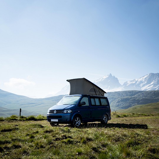 Wild camping in the mountains