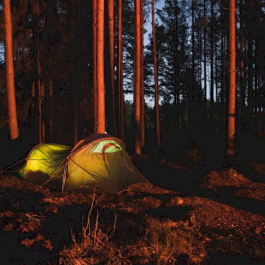 Acampamento selvagem na Suécia