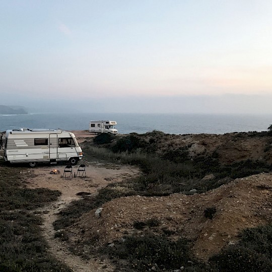 Wild camping by the sea