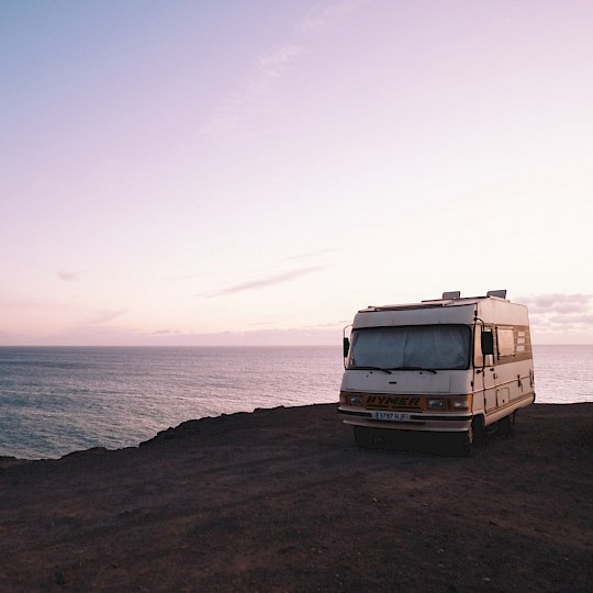 Wild camping by the sea