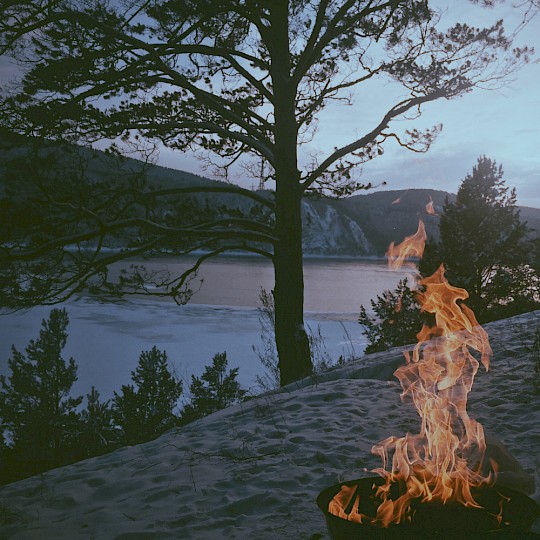 Lake campfire