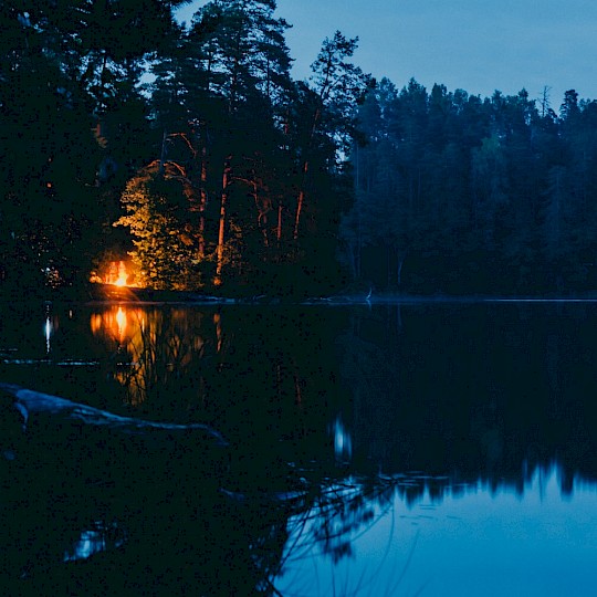 Lake campfire