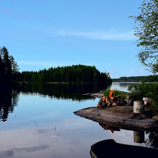 Campsite at the lake