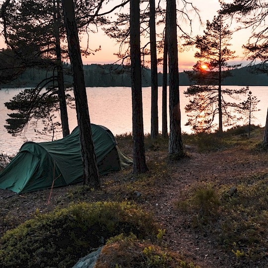 Camping en la orilla