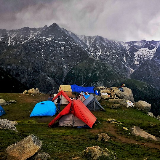 Wild camping in Asia