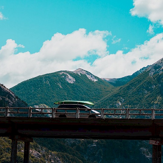 On the road in South America with the van