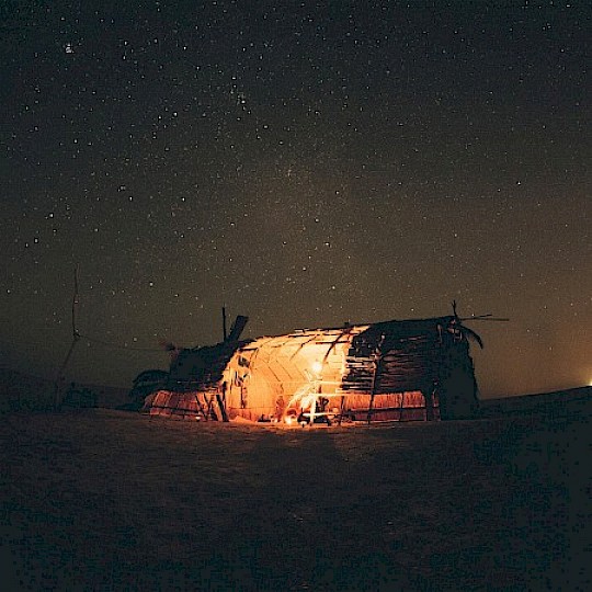 Camping ground in the desert