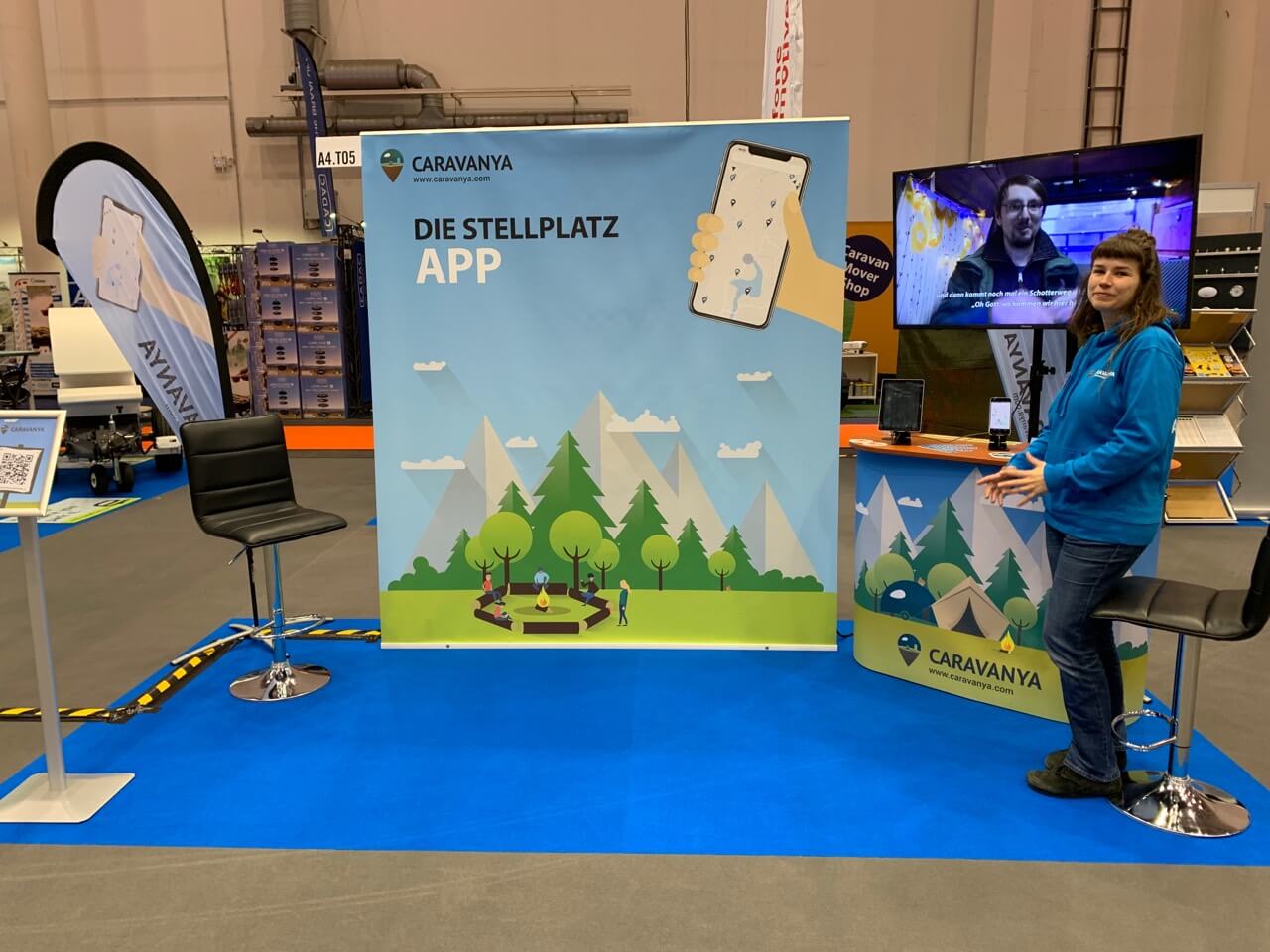 Présentation de l'application au salon Caravaning Hamburg 2020